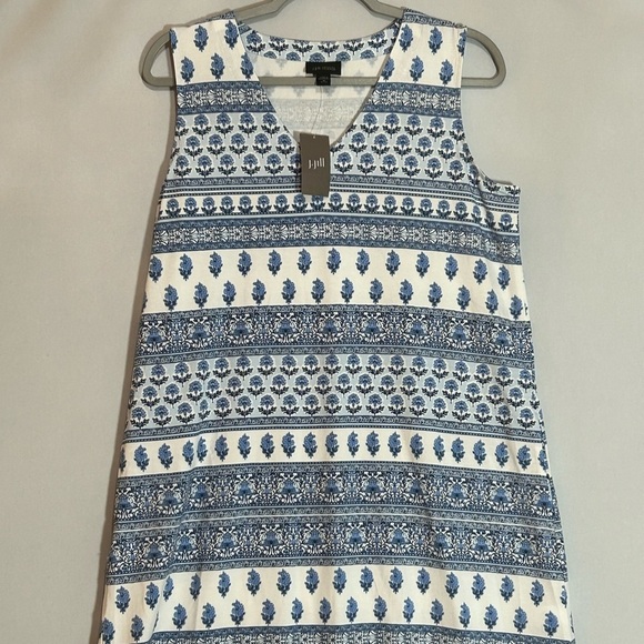 J. Jill Floral Blue and White V-Neck Dress NWT - Picture 9 of 12